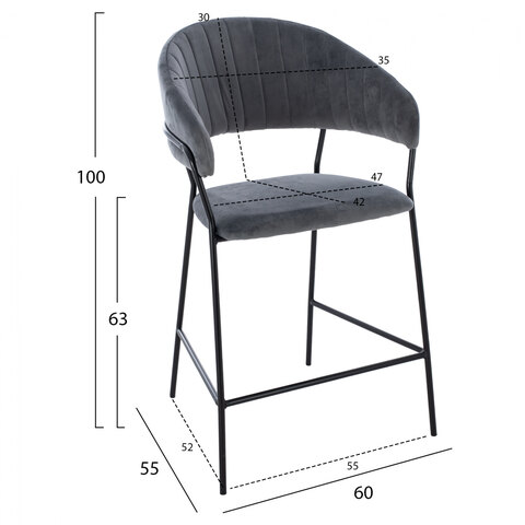 B2M-34141-medium-height-stool-fb9873401-gray-velve-1