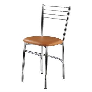Καρέκλα Χρωμίου με Κάθισμα Δερματίνης Π42xΒ46xΥ75 Νο 104