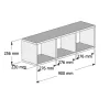 WALL SHELF MELAMINE WHITE 90x22x25,6Hcm. WALL SHELF MELAMINE WHITE 90x22x25,6Hcm.