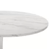 ΤΡΑΠΕΖΙ ΤΡΑΠΕΖΑΡΙΑΣ ROLLO  ΣΤΡΟΓΓΥΛΟ WHITE MARBLE Φ120x74Yεκ.
