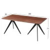 DINING TABLE GRIPPEN WITH ASHTREE WOOD VENEER IN RUSTIC STYLE-BLACK METAL TRIPOD LEGS 180x90x75Hcm. DINING TABLE GRIPPEN WITH ASHTREE WOOD VENEER IN RUSTIC STYLE-BLACK METAL TRIPOD LEGS 180x90x75Hcm.