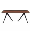 DINING TABLE GRIPPEN WITH ASHTREE WOOD VENEER IN RUSTIC STYLE-BLACK METAL TRIPOD LEGS 180x90x75Hcm. DINING TABLE GRIPPEN WITH ASHTREE WOOD VENEER IN RUSTIC STYLE-BLACK METAL TRIPOD LEGS 180x90x75Hcm.