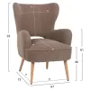 Armchair - Bergerac MYLIE C8394.25 Boucle Fabric Light Brown 67x75x93H cm Armchair - Bergerac MYLIE C8394.25 Boucle Fabric Light Brown 67x75x93H cm