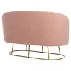 Two-seater sofa ARIEN Boucle Fabric Rotten Apple with Golden Base 130x75x85cm Two-seater sofa ARIEN Boucle Fabric Rotten Apple with Golden Base 130x75x85cm