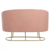 Two-seater sofa ARIEN Boucle Fabric Rotten Apple with Golden Base 130x75x85cm Two-seater sofa ARIEN Boucle Fabric Rotten Apple with Golden Base 130x75x85cm