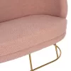 Two-seater sofa ARIEN Boucle Fabric Rotten Apple with Golden Base 130x75x85cm Two-seater sofa ARIEN Boucle Fabric Rotten Apple with Golden Base 130x75x85cm