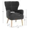 Armchair - Bergerac MYLIE C8394.21 Grey Boucle Fabric 66X75X93H cm Armchair - Bergerac MYLIE C8394.21 Grey Boucle Fabric 66X75X93H cm