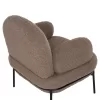 Armchair AGNES C9525.25 Brown Boucle Fabric with Black Metal Legs74x71x83Hcm Armchair AGNES C9525.25 Brown Boucle Fabric with Black Metal Legs74x71x83Hcm