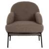 Armchair AGNES C9525.25 Brown Boucle Fabric with Black Metal Legs74x71x83Hcm Armchair AGNES C9525.25 Brown Boucle Fabric with Black Metal Legs74x71x83Hcm