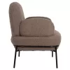 Armchair AGNES C9525.25 Brown Boucle Fabric with Black Metal Legs74x71x83Hcm Armchair AGNES C9525.25 Brown Boucle Fabric with Black Metal Legs74x71x83Hcm