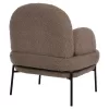 Armchair AGNES C9525.25 Brown Boucle Fabric with Black Metal Legs74x71x83Hcm Armchair AGNES C9525.25 Brown Boucle Fabric with Black Metal Legs74x71x83Hcm