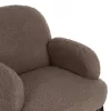 Armchair AGNES C9525.25 Brown Boucle Fabric with Black Metal Legs74x71x83Hcm Armchair AGNES C9525.25 Brown Boucle Fabric with Black Metal Legs74x71x83Hcm