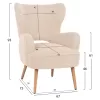 Armchair - Bergerac MYLIE C8394.23 White Boucle Fabric 66X75X93H cm Armchair - Bergerac MYLIE C8394.23 White Boucle Fabric 66X75X93H cm