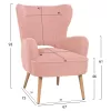 Armchair - Bergerac MYLIE C8394.22 Dusty Pink Boucle Fabric 66X75X93H cm Armchair - Bergerac MYLIE C8394.22 Dusty Pink Boucle Fabric 66X75X93H cm