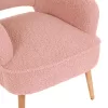 Armchair - Bergerac MYLIE C8394.22 Dusty Pink Boucle Fabric 66X75X93H cm Armchair - Bergerac MYLIE C8394.22 Dusty Pink Boucle Fabric 66X75X93H cm