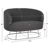 Two-seater sofa ARIEN Boucle Gray fabric with Silver base 130x75x85cm Two-seater sofa ARIEN Boucle Gray fabric with Silver base 130x75x85cm