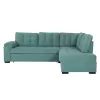 Corner Sofa - Bed Jade Right Corner Velvet Light Green 250x80-180x73-88H cm Corner Sofa - Bed Jade Right Corner Velvet Light Green 250x80-180x73-88H cm