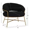 Armchair TRUDI C8639.24 Black Boucle Fabric with Golden Frame 84x79x76H cm Armchair TRUDI C8639.24 Black Boucle Fabric with Golden Frame 84x79x76H cm