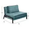 Armchair - Bed CONSTANCE C3078.15 Turquoise Velvet 95x92x66H cm Armchair - Bed CONSTANCE C3078.15 Turquoise Velvet 95x92x66H cm