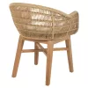Armchair LAMORA C9826 Wood with Synthetic Rope & Cushion 58,5x58,5x76Hcm