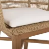 Armchair LAMORA C9826 Wood with Synthetic Rope & Cushion 58,5x58,5x76Hcm