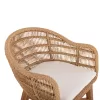 Armchair LAMORA C9826 Wood with Synthetic Rope & Cushion 58,5x58,5x76Hcm