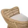 Armchair LAMORA C9826 Wood with Synthetic Rope & Cushion 58,5x58,5x76Hcm