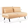 Sofa - Bed Asma 2-seater Velvet Beige 140x80x77H cm Sofa - Bed Asma 2-seater Velvet Beige 140x80x77H cm
