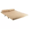 Sofa - Bed Asma 2-seater Velvet Beige 140x80x77H cm Sofa - Bed Asma 2-seater Velvet Beige 140x80x77H cm