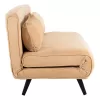 Sofa - Bed Asma 2-seater Velvet Beige 140x80x77H cm Sofa - Bed Asma 2-seater Velvet Beige 140x80x77H cm