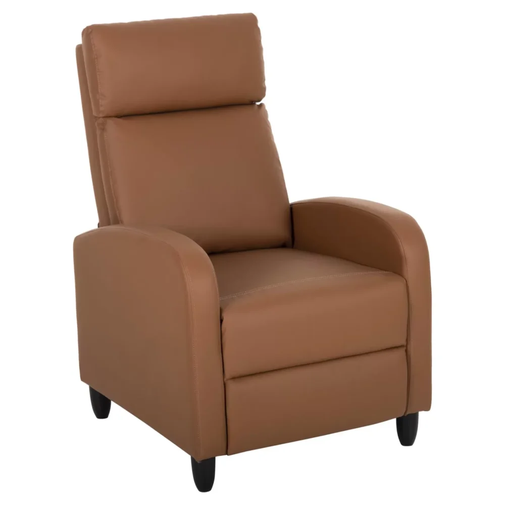 Πολυθρόνα HIBER RELAX C9782.22 με Καφέ PU 67,5x90x104Υ εκ.