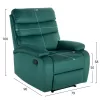 Armchair YASUMU RELAX C9783.03 Cypress Green Velvet 80x93x100Hcm Armchair YASUMU RELAX C9783.03 Cypress Green Velvet 80x93x100Hcm
