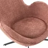 Armchair BRYNN C9594.02 Swivel with Pink Boucle Fabric & Black Metal Base 88x76x88Hcm Armchair BRYNN C9594.02 Swivel with Pink Boucle Fabric & Black Metal Base 88x76x88Hcm