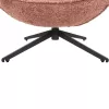 Armchair BRYNN C9594.02 Swivel with Pink Boucle Fabric & Black Metal Base 88x76x88Hcm Armchair BRYNN C9594.02 Swivel with Pink Boucle Fabric & Black Metal Base 88x76x88Hcm