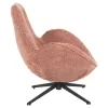 Armchair BRYNN C9594.02 Swivel with Pink Boucle Fabric & Black Metal Base 88x76x88Hcm Armchair BRYNN C9594.02 Swivel with Pink Boucle Fabric & Black Metal Base 88x76x88Hcm