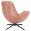 Armchair BRYNN C9594.02 Swivel with Pink Boucle Fabric & Black Metal Base 88x76x88Hcm Armchair BRYNN C9594.02 Swivel with Pink Boucle Fabric & Black Metal Base 88x76x88Hcm