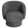Armchair KARLEN C9592.01 Swivel with Grey Boucle Fabric 78x81x77Hcm Armchair KARLEN C9592.01 Swivel with Grey Boucle Fabric 78x81x77Hcm