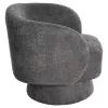 Armchair KARLEN C9592.01 Swivel with Grey Boucle Fabric 78x81x77Hcm Armchair KARLEN C9592.01 Swivel with Grey Boucle Fabric 78x81x77Hcm
