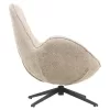 Armchair BRYNN C9594.07 Swivel with Beige Boucle Fabric & Black Metal Base 86x76x87Hcm
