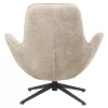Armchair BRYNN C9594.07 Swivel with Beige Boucle Fabric & Black Metal Base 86x76x87Hcm