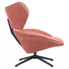 Armchair BRYLL C9597.02 Swivel with Pink Boucle Fabric & Black Base 86x90x97Hcm Armchair BRYLL C9597.02 Swivel with Pink Boucle Fabric & Black Base 86x90x97Hcm