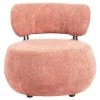 Armchair KARSEN C9598.02 Round with Pink Boucle Fabric 75x75x75Hcm Armchair KARSEN C9598.02 Round with Pink Boucle Fabric 75x75x75Hcm