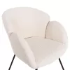 Armchair HARNIS C9603.06 Ecru Boucle Fabric with Black Metal Legs Cross 59.5x64x77Hcm Armchair HARNIS C9603.06 Ecru Boucle Fabric with Black Metal Legs Cross 59.5x64x77Hcm