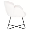 Armchair HARNIS C9603.06 Ecru Boucle Fabric with Black Metal Legs Cross 59.5x64x77Hcm Armchair HARNIS C9603.06 Ecru Boucle Fabric with Black Metal Legs Cross 59.5x64x77Hcm