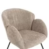 Armchair HARNIS C9603.08 Beige Boucle Fabric with Black Metal Legs Cross 59.5x64x77Hcm Armchair HARNIS C9603.08 Beige Boucle Fabric with Black Metal Legs Cross 59.5x64x77Hcm