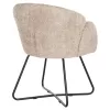 Armchair HARNIS C9603.08 Beige Boucle Fabric with Black Metal Legs Cross 59.5x64x77Hcm Armchair HARNIS C9603.08 Beige Boucle Fabric with Black Metal Legs Cross 59.5x64x77Hcm