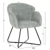 Armchair HARNIS C9603.05 Pistachio Green Boucle Fabric with Black Metal Legs Cross 59,5x64x77Hcm Armchair HARNIS C9603.05 Pistachio Green Boucle Fabric with Black Metal Legs Cross 59,5x64x77Hcm