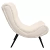 Armchair BRYM C9605.06 Ecru Boucle Fabric with Black Wooden Legs 97x80x100H cm Armchair BRYM C9605.06 Ecru Boucle Fabric with Black Wooden Legs 97x80x100H cm