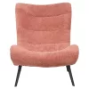 Armchair BRYM C9605.02 Pink Boucle Fabric with Black Wooden Legs 97x80x100H cm Armchair BRYM C9605.02 Pink Boucle Fabric with Black Wooden Legs 97x80x100H cm