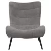Armchair BRYM C9605.11 Grey Boucle Fabric with Black Wooden Legs 97x80x100H cm